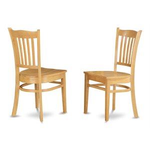 Pemberly Row 37&quot Wood Dining Chairs in Oak (Set of 2)