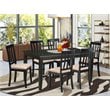 Pemberly Row 7-piece Traditional Wood Dinette Set in Black