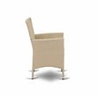 Pemberly Row Metal Patio Dining Chairs in Cream (Set of 2)