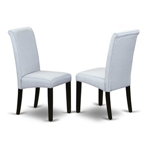 Pemberly Row 42&quot Wood Dining Chairs in Black/Gray (Set of 2)