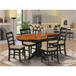 Pemberly Row 5-piece Wood Dining Room Set in Black and Cherry