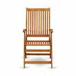 Pemberly Row Wood Patio Dining Chairs in Natural Oil (Set of 2)