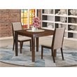 Pemberly Row 3-piece Wood Dining Set in Mahogany/Light Tan