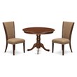Pemberly Row 3-piece Dining Table Set in Mahogany/Light Sable