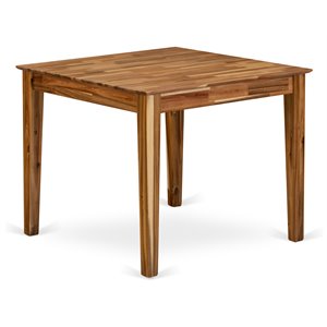 Pemberly Row 36&quot Traditional Asian Hardwood Dining Table in Oak