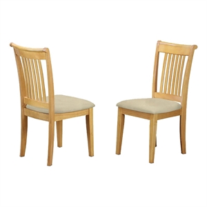 Pemberly Row 18&quot Traditional Wood Dining Chair in Oak (Set of 2)