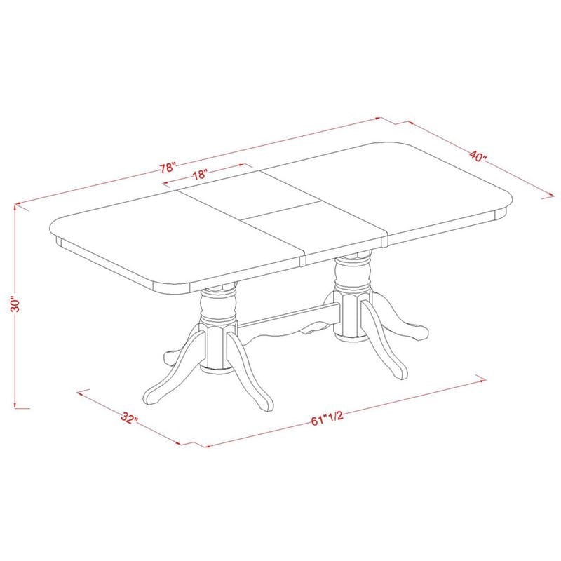 Pemberly Row 9-piece Wood Table and Dining Chairs in Cherry