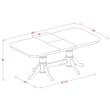Pemberly Row 9-piece Wood Table and Dining Chairs in Cherry