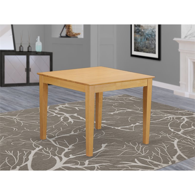 Pemberly Row Square Traditional Wood Dining Table in Oak