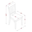 Pemberley Row Wood Oak Dining Chair with Cushion Rectangular 39