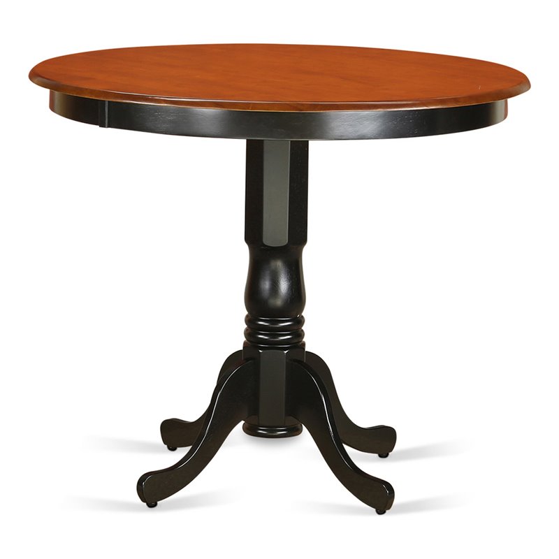 Pemberly Row Wood Counter Height Table in Black/Cherry