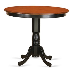 Pemberly Row Wood Counter Height Table in Black/Cherry