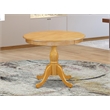 Pemberly Row Antique Wood Dining Table with Pedestal Legs in Oak