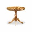 Pemberly Row Antique Wood Dining Table with Pedestal Legs in Natural