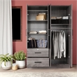 Pemberly Row 4 Doors & 2 Drawers Modern Engineered Wood Armoire in Gray