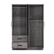 Pemberly Row 4 Doors & 2 Drawers Modern Engineered Wood Armoire in Gray