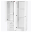 Pemberly Row Modern Modern Wood 4 Doors 2 Drawers Armoire in White