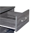 Pemberly Row Contemporary Faux Wood 2 Drawer Nightstand in Gray