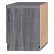 Pemberly Row Contemporary Faux Wood 2 Drawer Nightstand in Gray