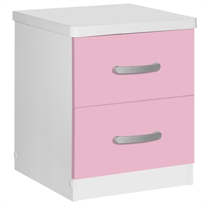 pemberly row contemporary faux wood 2 drawer nightstand