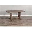 Pemberly Row Farmhouse Wood Breakfast Nook Set in Buckskin