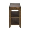 Pemberly Row Medium Transitional Wood Chair Side Table in Brown