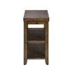 Pemberly Row Medium Transitional Wood Chair Side Table in Brown