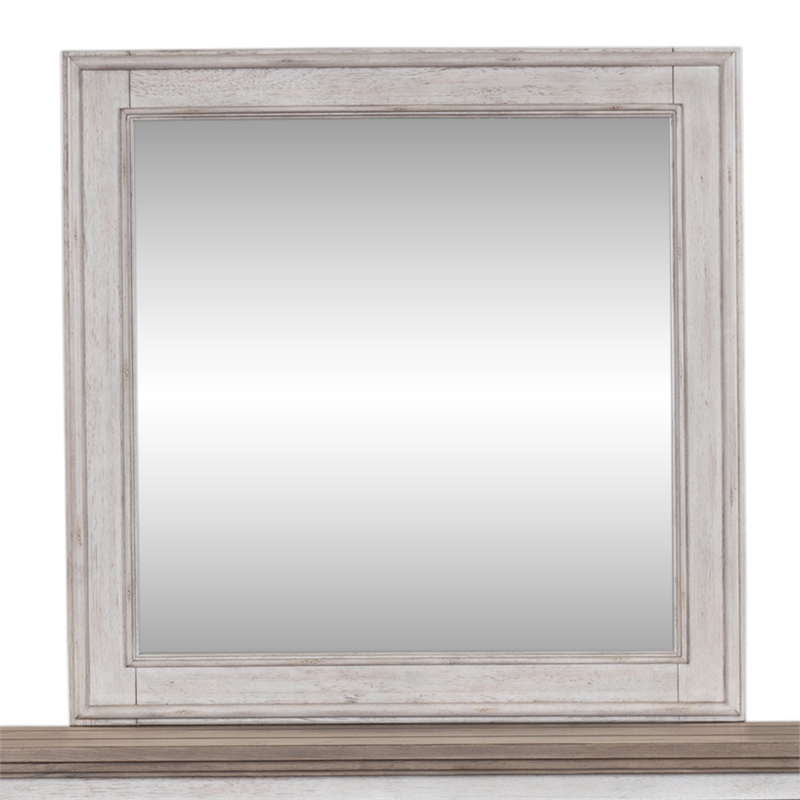 Pemberly Row Contemporary Wood Landscape Dresser Mirror