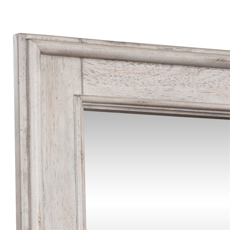 Pemberly Row Contemporary Wood Landscape Dresser Mirror