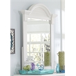 Pemberly Row Contemporary Wood Small Mirror in White