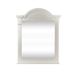 Pemberly Row Contemporary Wood Small Mirror in White