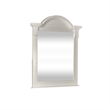 Pemberly Row Contemporary Wood Small Mirror in White