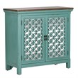 Pemberly Row Transitional 2-Door Wood Accent Cabinet in Turquoise