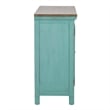 Pemberly Row Transitional 3-Door Wood Accent Cabinet in Turquoise