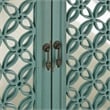 Pemberly Row Transitional 3-Door Wood Accent Cabinet in Turquoise