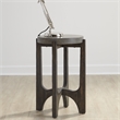 Pemberly Row Modern Wood Chair Side Table in Brown