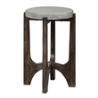 Pemberly Row Modern Wood Chair Side Table in Brown