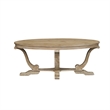 Pemberly Row Traditional Wood Oval Cocktail Table in Espresso