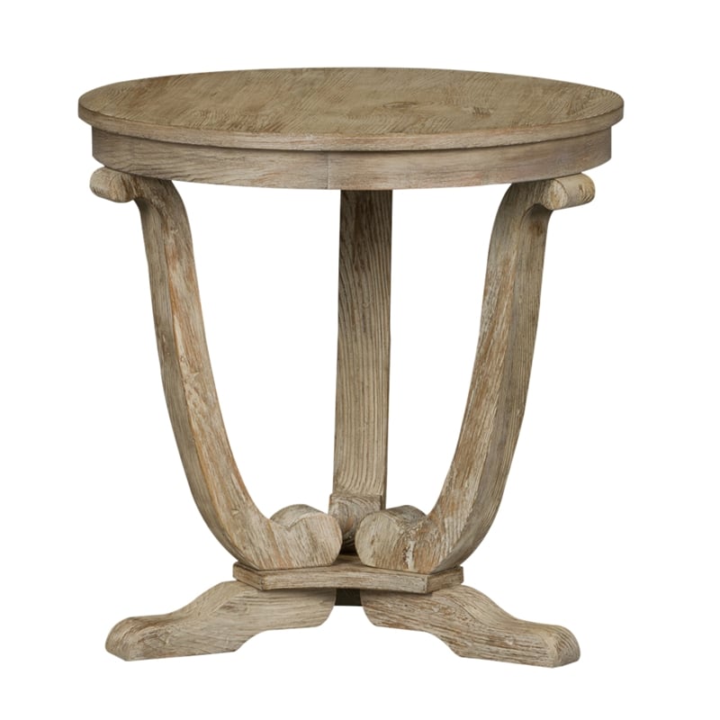 Pemberly Row Traditional Wood End Table in Gray