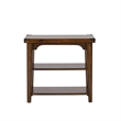 Pemberly Row Contemporary Chair Side Table in Mahogany
