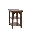 Pemberly Row Contemporary Chair Side Table in Mahogany
