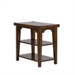 Pemberly Row Contemporary Chair Side Table in Mahogany