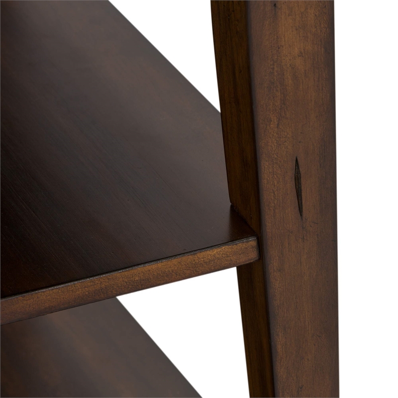 Pemberly Row Contemporary Chair Side Table in Mahogany