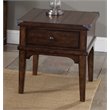 Pemberly Row Contemporary Wood End Table in Mahogany