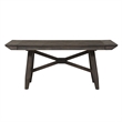 Pemberly Row Transitional Wood Trestle Table Top and Base in Chocolate