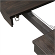 Pemberly Row Transitional Wood Trestle Table Top and Base in Chocolate