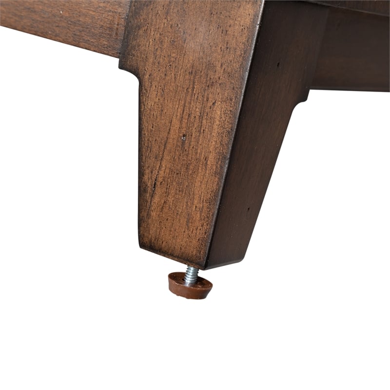 Pemberly Row Modern Wood TV Console in Mahogany