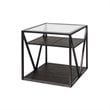 Pemberly Row Industrial Wood End Table in Gray