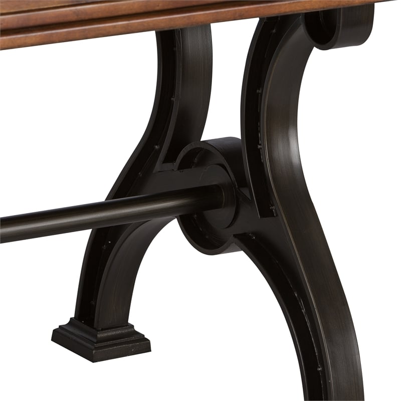 Pemberly Row Traditional Wood Writing Desk in Brown