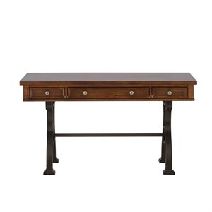 Pemberly Row Traditional Wood Writing Desk in Brown